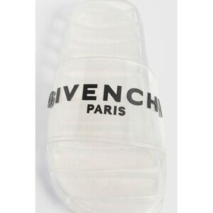 Givenchy Clear Jelly Slide Sandals with Black Logo